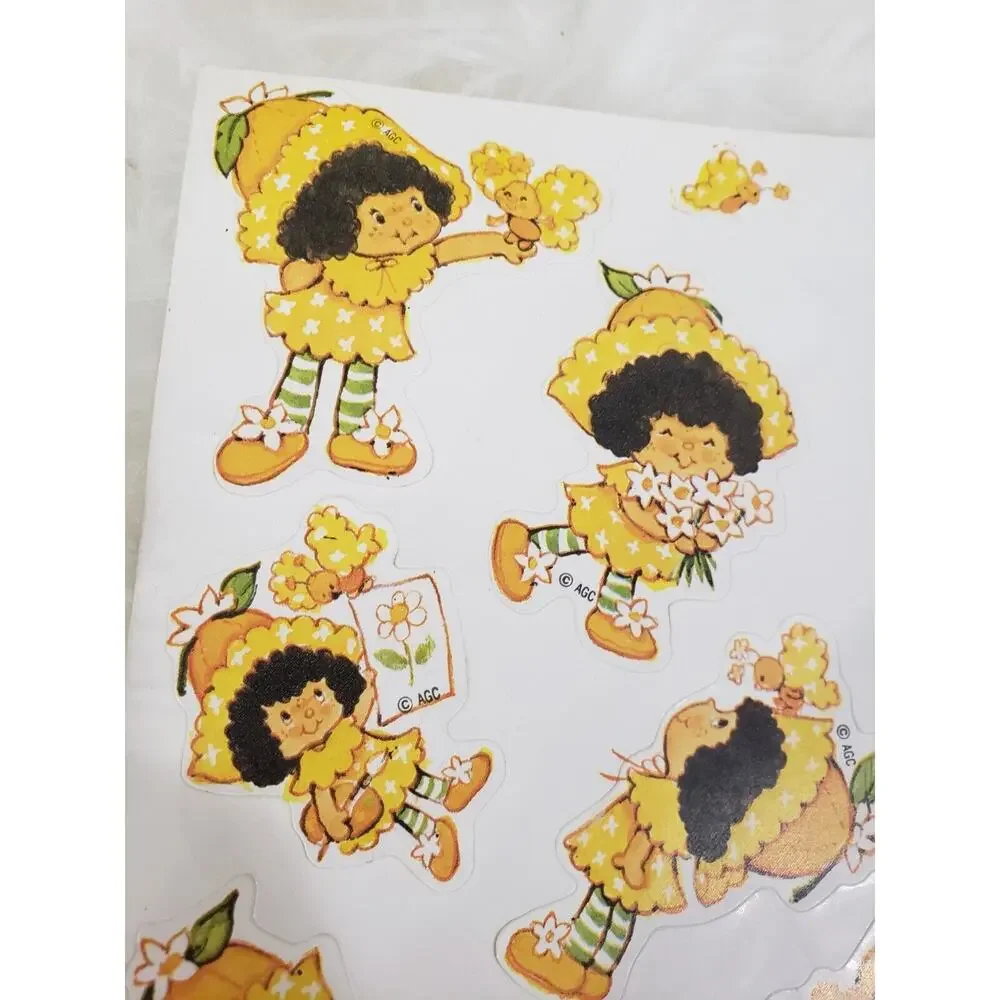 VINTAGE Strawberry Shortcake Orange Blossom Glossy Stickers Sheet‎ Vintage